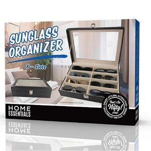 Home Essentials Black and Cream Sunglass Organizer